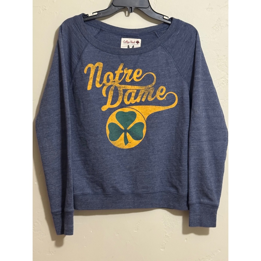 Notre Dame Fighting Irish Sweatshirt Womens M College Vault Tailgate Slouchy